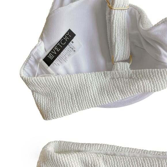 Vetchy White Ribbed Bikini Set - Picture 5 of 5